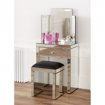 MAKE UP TABLE SET 17001-2-3 MIRROR 74X55X1.6 CM MAKE UP TABLE: 60X35X75 CM