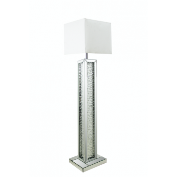 FLOORLAMP 4196 Mirror Floorlamp & shade 40x40x166